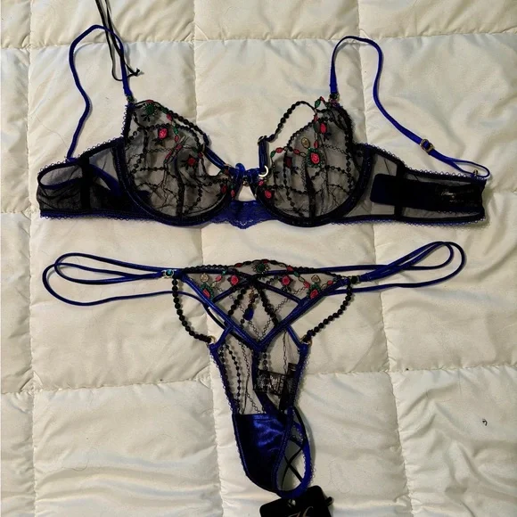 Honey Birdette Leah Set - Bra 34B and Thong L - Picture 3 of 5